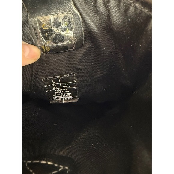 Dr. Martens Black Leather Mid-Calf Combat Boots - Picture 11 of 13